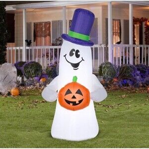 4ft Halloween Ghost with Top Hat Inflatable